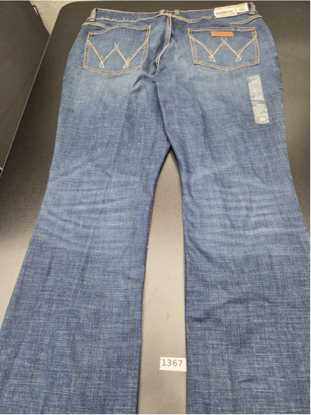 Wrangler Retro Women Boot Cut Jean 18W x 32 Mid Rise Stretch Dark Wash NWT #1367